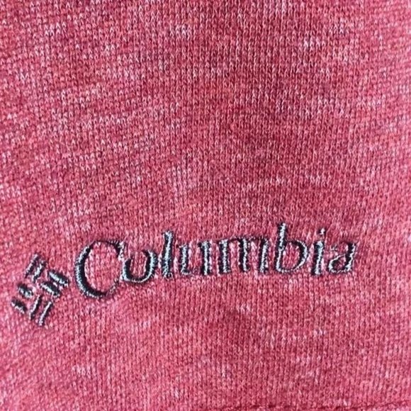 Columbia Red Fluffy Fleece Quarter Zip Durable Pullover High Neck Sweatshirt XL - Picture 12 of 12